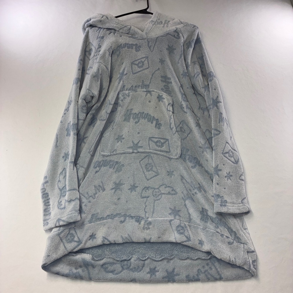 528 Wizardcore Harry Potter Hoodie XXL Blue Hogwarts Faux Fur Fleece Lounge